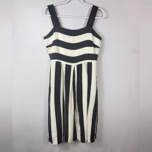 Garnett Hill Silk Stripe Sleeveless Coastal Casual Skater ALine Dresd 12